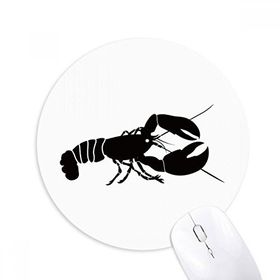 Dıythinker Karides Deniz Yaşamı Siyah İllüstrasyon Baskılı Yuvarlak Kaymaz Kauçuk Mouse Pad