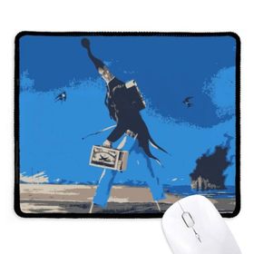 Dıythinker Karikatür Mavi Arka Plan Grotesk Illüstrasyon Kaymaz Mouse Pad