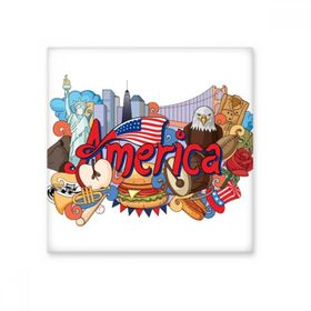 Dıythinker Kartal Özgürlük Burger Amerika Grafiti Seramik 10x10 cm Seramik Karo