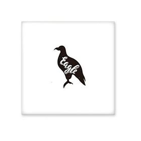 Dıythinker Kartal Siyah ve Beyaz Hayvan 20x20 cm Seramik Karo
