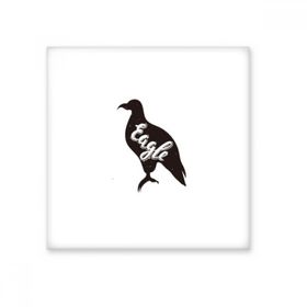 Dıythinker Kartal Siyah ve Beyaz Hayvan Seramik 10x10 cm Seramik Karo