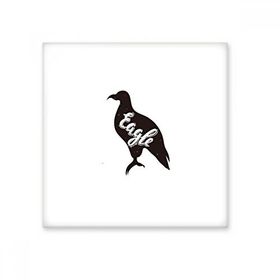Dıythinker Kartal Siyah ve Beyaz Hayvan Seramik 10x10 cm Seramik Karo