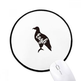 Dıythinker Kartal Siyah Ve Beyaz Hayvan Yuvarlak Kaymaz Mouse Pad