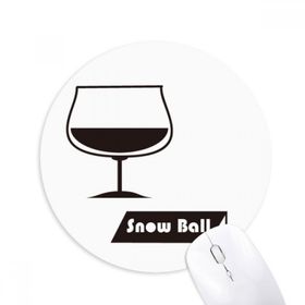 Dıythinker Kartopu Kokteyl Bardağıyla Birlikte Baskılı Yuvarlak Kaymaz Kauçuk Mouse Pad