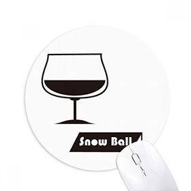 Dıythinker Kartopu Kokteyl Bardağıyla Birlikte Baskılı Yuvarlak Kaymaz Kauçuk Mouse Pad