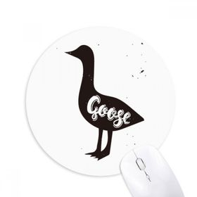 Dıythinker Kaz Siyah ve Beyaz Hayvan Baskılı Yuvarlak Kaymaz Kauçuk Mouse Pad