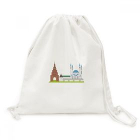 Dıythinker Kazan Rusya Ulusal Sembol Desenli Kanvas İpli Sırt Çantası
