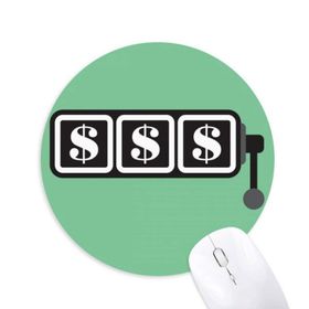 Dıythinker Kazanan Yuva Makinesi İllüstrasyon Desen Baskılı Yuvarlak Kaymaz Kauçuk Mouse Pad