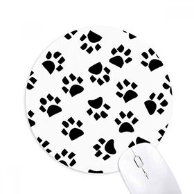 Dıythinker Kedi Ayak İzi Hayvan Sanatı Tahıl Desenli Baskılı Yuvarlak Kaymaz Kauçuk Mouse Pad