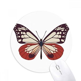 Dıythinker Kelebek Numunesi Soluk Pembe ve Kırmızı Baskılı Yuvarlak Kaymaz Kauçuk Mouse Pad