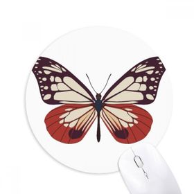 Dıythinker Kelebek Numunesi Soluk Pembe ve Kırmızı Baskılı Yuvarlak Kaymaz Kauçuk Mouse Pad