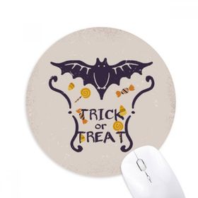 Dıythinker Kelebek Şekilli Çizgi Film Desenli Cadılar Bayramı Baskılı Yuvarlak Kaymaz Kauçuk Mouse Pad