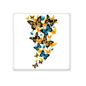 Dıythinker Kelebekler Farklı Renkli 10x10 cm Seramik Karo