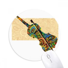 Dıythinker Keman Rock Müzik Festivali Posteri Baskılı Yuvarlak Kaymaz Kauçuk Mouse Pad