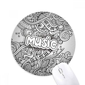 Dıythinker Keman Rock Müzik Sarma Boyama Baskılı Yuvarlak Kaymaz Kauçuk Mouse Pad