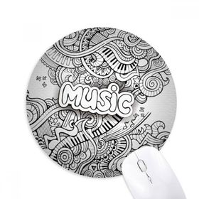 Dıythinker Keman Rock Müzik Sarma Boyama Baskılı Yuvarlak Kaymaz Kauçuk Mouse Pad