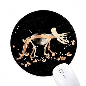Dıythinker Kemikler Kemik Minyatür Dinozor Yuvarlak Kaymaz Mouse Pad