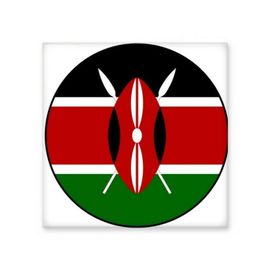Dıythinker Kenya Afrika Ulusal Amblem 15x15 cm Seramik Karo