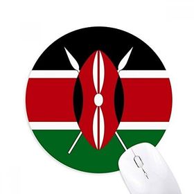 Dıythinker Kenya Ulusal Bayrağı Afrika Ülke Baskılı Yuvarlak Kaymaz Kauçuk Mouse Pad