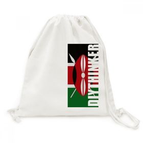 Dıythinker Kenya Ulusal Bayrağı Afrika Ülke Kanvas İpli Sırt Çantası