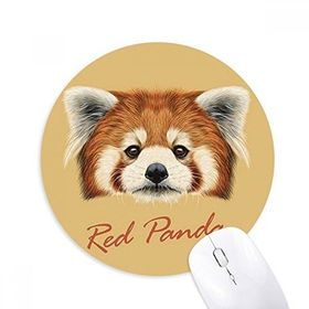 Dıythinker Kestane Vahşi Kırmızı Panda Hayvan Baskılı Yuvarlak Kaymaz Kauçuk Mouse Pad