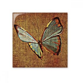 Dıythinker Keten kelebek geleneksel tasarım nakış 10x10 cm Seramik Karo