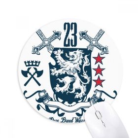 Dıythinker Kılıç Orta Çağ Şövalyeleri Avrupa Aslan Amblemi Baskılı Yuvarlak Kaymaz Kauçuk Mouse Pad