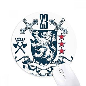 Dıythinker Kılıç Orta Çağ Şövalyeleri Avrupa Aslan Amblemi Baskılı Yuvarlak Kaymaz Kauçuk Mouse Pad