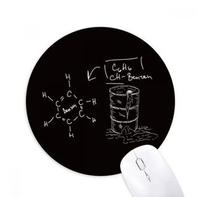 Dıythinker Kimya Kowledge Benzen Kimyasal Baskılı Yuvarlak Kaymaz Kauçuk Mouse Pad