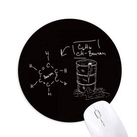 Dıythinker Kimya Kowledge Benzen Kimyasal Baskılı Yuvarlak Kaymaz Kauçuk Mouse Pad