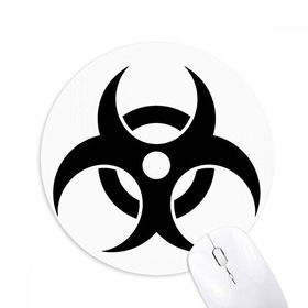 Dıythinker Kimyasal Toksik Radyasyon Zararlı Desen Baskılı Yuvarlak Kaymaz Kauçuk Mouse Pad