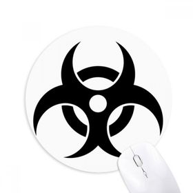 Dıythinker Kimyasal Toksik Radyasyon Zararlı Desen Baskılı Yuvarlak Kaymaz Kauçuk Mouse Pad