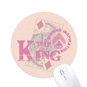 Dıythinker King Kartları Kumar Aletleri Desen Baskılı Yuvarlak Kaymaz Kauçuk Mouse Pad