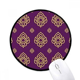 Dıythinker Kingdom Altın Mor Sanat Illüstrasyon Yuvarlak Kaymaz Mouse Pad