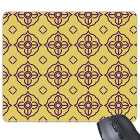 Dıythinker Kingdom Of Thailand Thai Geleneksel Gümrük Altın Mor Dokuma Dekoratif Desen Saten Tapınak Sanat İllüstrasyonu Baskılı Dikdörtgen Kaymaz Kauçuk Mouse Pad