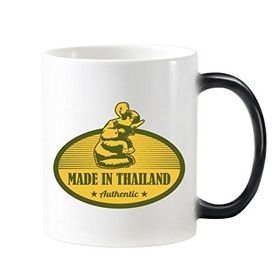 Dıythinker Kingdom Of Thailand Thai Geleneksel Gümrük Kültürü Tayland'da Üretilmiştir Sembolü Sanat İllüstrasyonu Değiştiren Isıya Duyarlı Renk Değiştiren Kupa