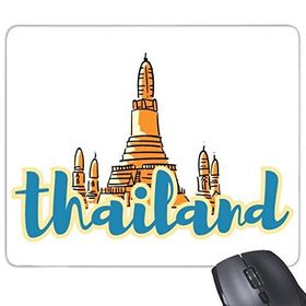 Dıythinker Kingdom Of Thailand Thai Geleneksel Gümrük Kültürü Wat Haw Pha Kaew Sanat İllüstrasyonu Baskılı Dikdörtgen Kaymaz Kauçuk Mouse Pad