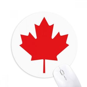 Dıythinker Kırmızı Akçaağaç Yaprağı Kanada Ülke Kültürü Sembolü Baskılı Yuvarlak Kaymaz Kauçuk Mouse Pad
