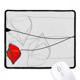 Dıythinker Kırmızı Çiçek Bud Soyut Sanat Mısır Haşhaş Kaymaz Mouse Pad