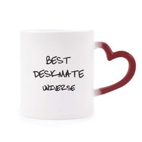 Dıythinker Kırmızı Çok Renkli Best Deskmate Universe Mezuniyet Sezonu Isıya Duyarlı Kalp Kupası