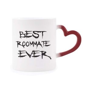 Dıythinker Kırmızı Çok Renkli Best Roommate Ever Mezuniyet Sezonu Isıya Duyarlı Kalp Kupası