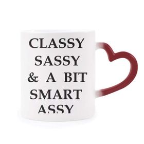 Dıythinker Kırmızı Çok Renkli Classy Sassy Bit Akıllı Assy Tasarım Şekil Isıya Duyarlı Kalp Kupası