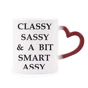 Dıythinker Kırmızı Çok Renkli Classy Sassy Bit Akıllı Assy Tasarım Şekil Isıya Duyarlı Kalp Kupası