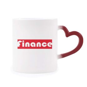 Dıythinker Kırmızı Çok Renkli Course And Major Finance Kırmızı Şekil Isıya Duyarlı Kalp Kupası