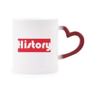 Dıythinker Kırmızı Çok Renkli Course And Major History Kırmızı Şekil Isıya Duyarlı Kalp Kupa