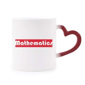 Dıythinker Kırmızı Çok Renkli Course And Major Matematik Kırmızı Şekil Isıya Duyarlı Kalp Kupası