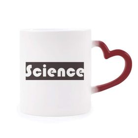 Dıythinker Kırmızı Çok Renkli Course And Major Science Siyah Şekil Isıya Duyarlı Kalp Kupası
