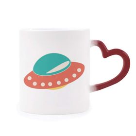 Dıythinker Kırmızı Çok Renkli Evren Uzaylı Canavar Ufo Isıya Duyarlı Kalp Kupası