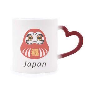 Dıythinker Kırmızı Çok Renkli Geleneksel Japon Özel Para Kutusu Isıya Duyarlı Kalp Kupası