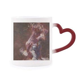 Dıythinker Kırmızı Çok Renkli Islak Rouge Güzellik Xjj Yağlı Boya Isıya Duyarlı Kalp Kupası